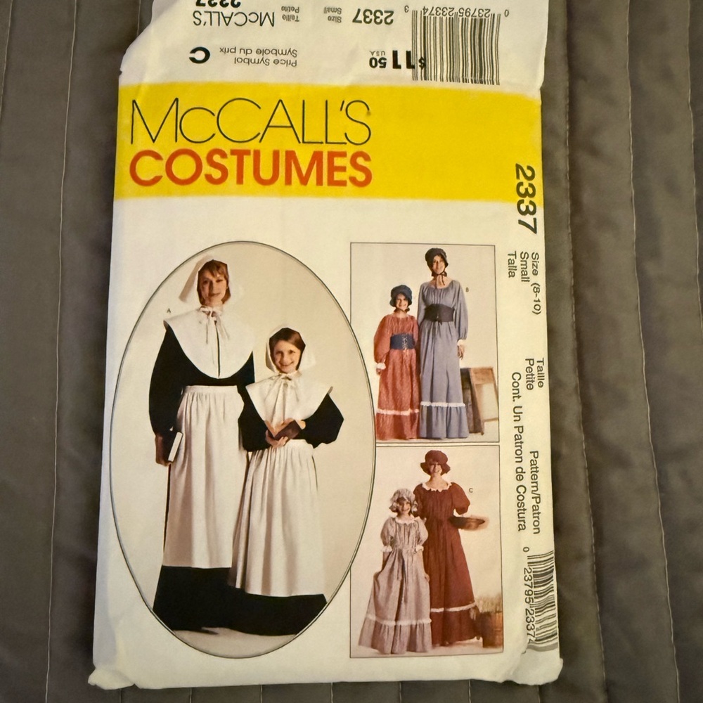 Women's Costume Pattern McCalls 2337
